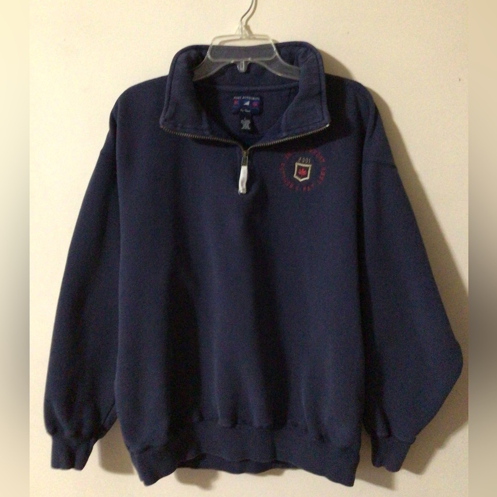 Woman’s Navy Blue Quarter-Zip Sweater
